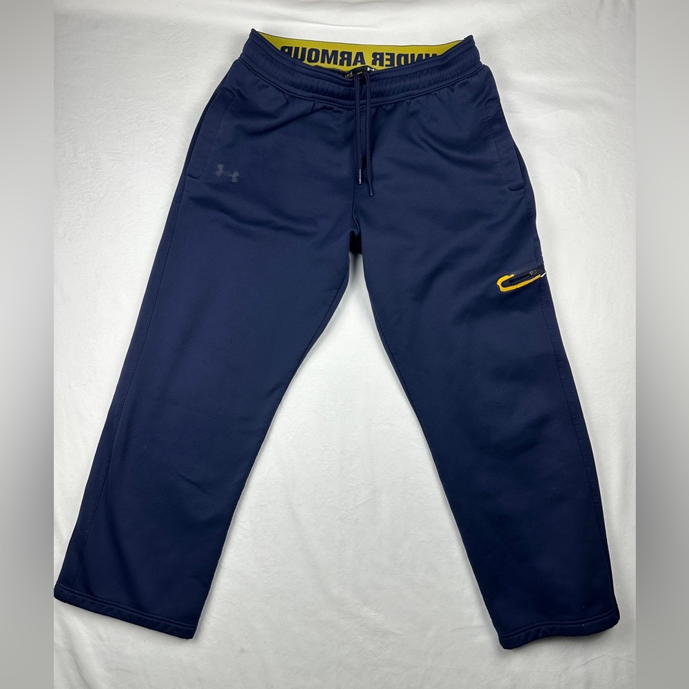 Under Armour Blue Joggers with Yellow Accent